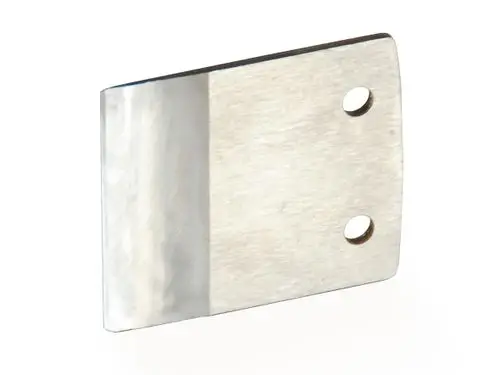 Ersatzmesser aus Metall mit zwei Löchern zur Montage, geeignet für Rohr- oder Kombischeren der Marke Fränkische.